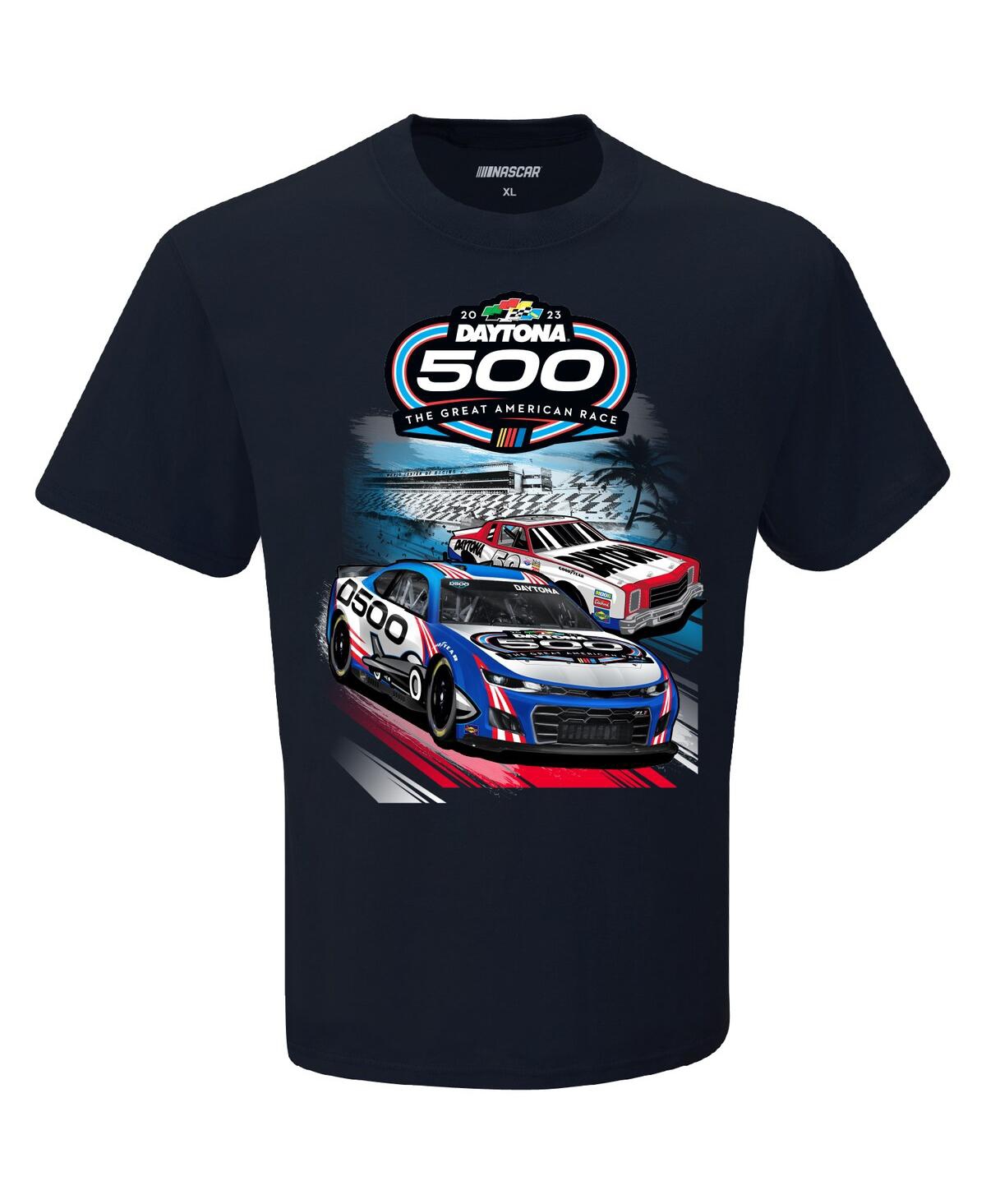Shop Checkered Flag Sports Men's  Navy 2023 Daytona 500 Two Spot T-shirt
