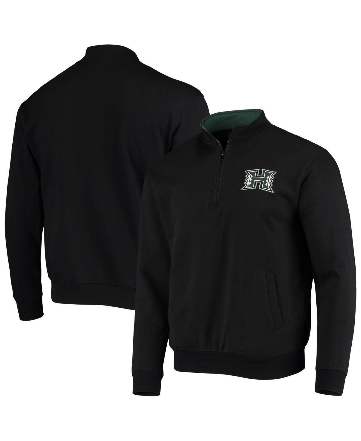 Men's ColosseumHawaii Warriors Tortugas Logo Quarter-Zip Jacket - Black