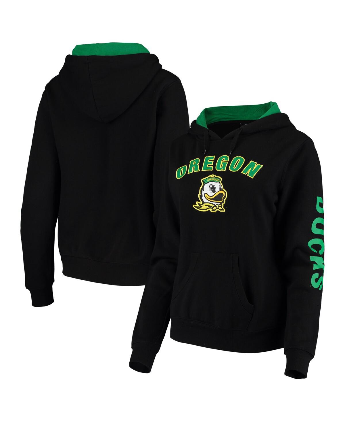 Women's ColosseumOregon Ducks Loud and Proud Pullover Hoodie - Black