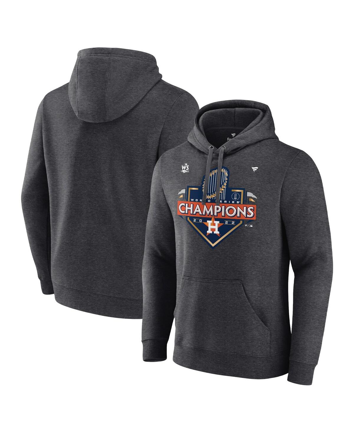 Men's FanaticsHouston Astros 2022 World Series Champions Locker Room Big and Tall Pullover Hoodie - Heather Charcoal