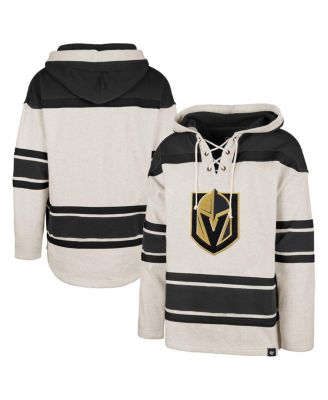 Men's Oatmeal Vegas Golden Knights Rockaway Lace-Up Pullover Hoodie