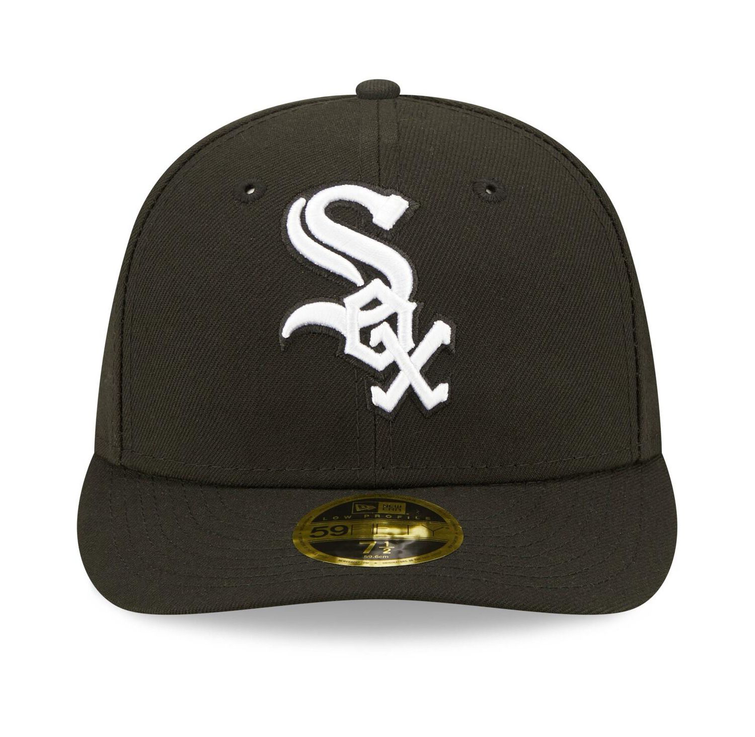 Men's Chicago White Sox Black, White Low Profile 59FIFTY Fitted Hat
