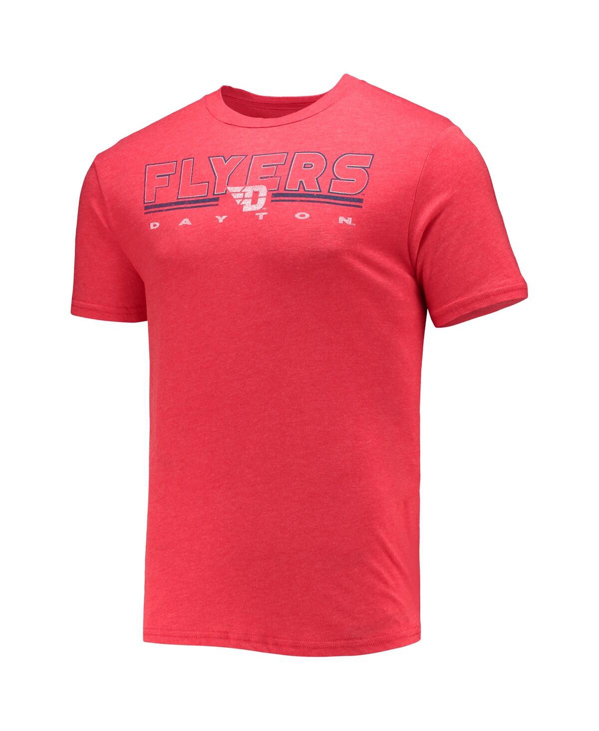 Concepts Sport Men's  Heathered Charcoal And Red Dayton Flyers Meter T-shirt And Pants Sleep Set In Heathered Charcoal,red