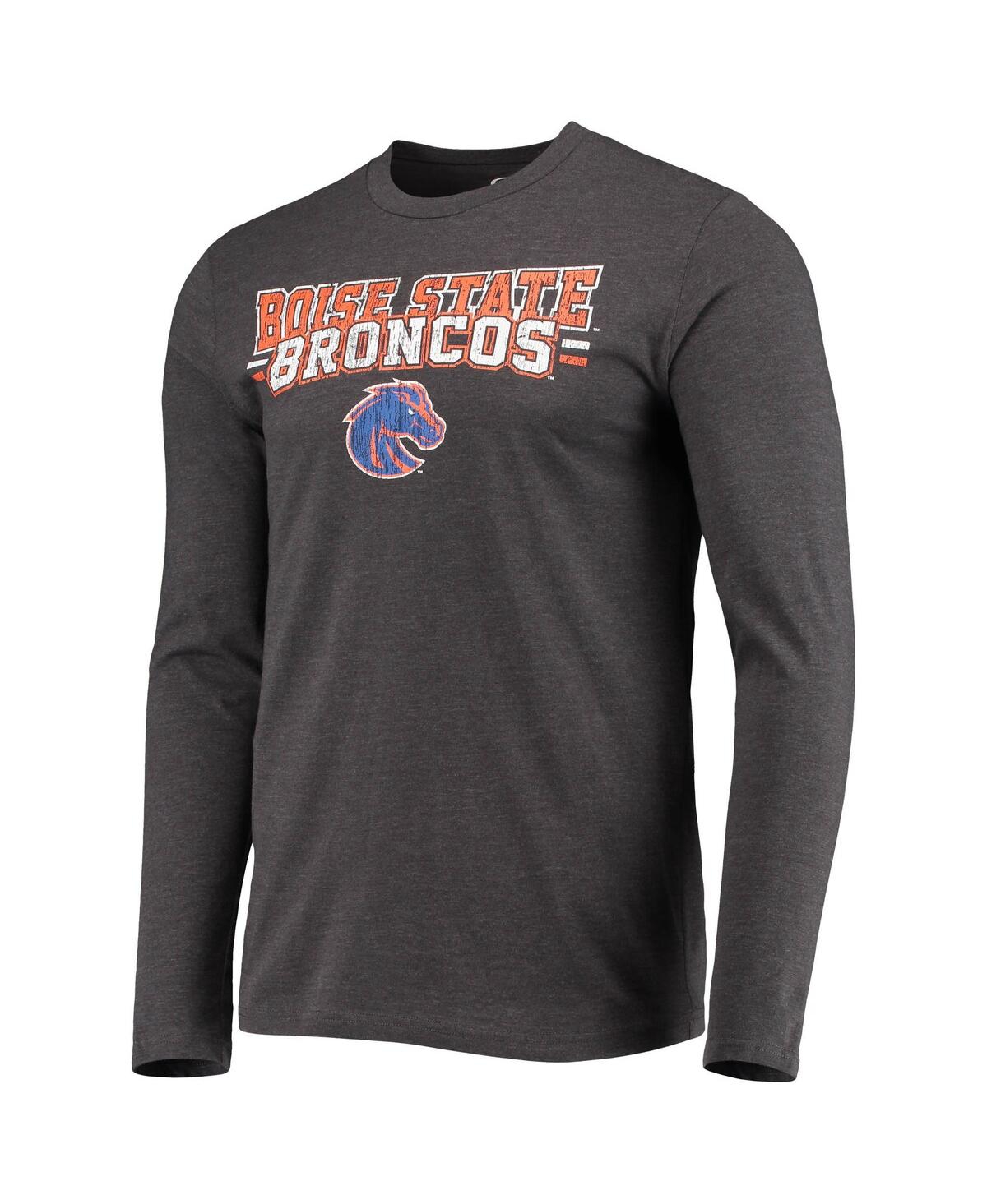 Concepts Sport Royal/heathered Charcoal Boise State Broncos Meter Long Sleeve T-shirt & Pants Sleep In Royal,heathered Charcoal