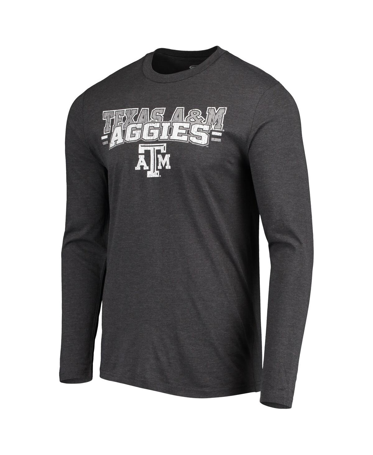 Concepts Sport Maroon/heathered Charcoal Texas A&m Aggies Meter Long Sleeve T-shirt & Pants Sleep Se In Maroon,heathered Charcoal