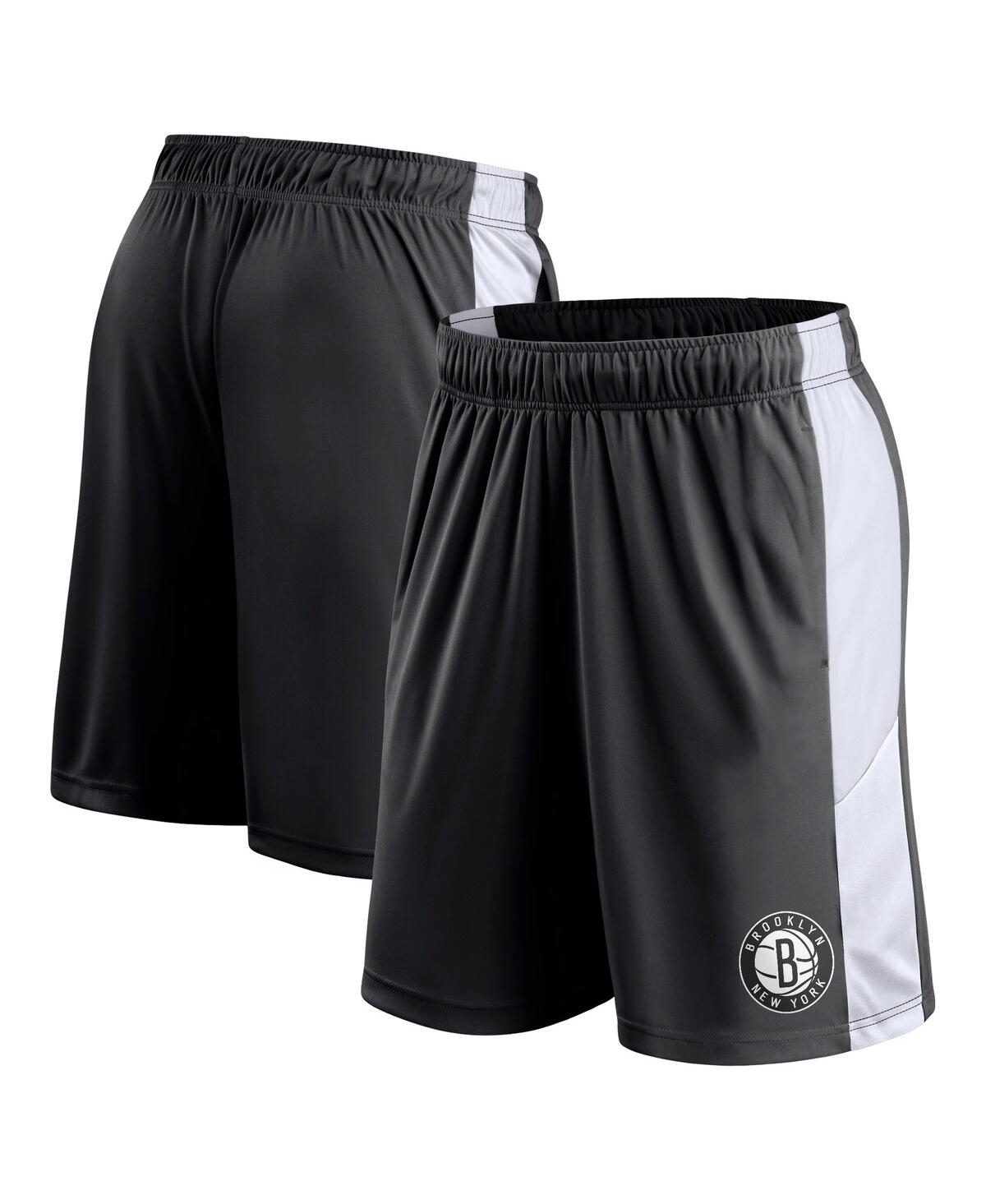 Men's FanaticsBrooklyn Nets Champion Rush Colorblock Performance Shorts - Black