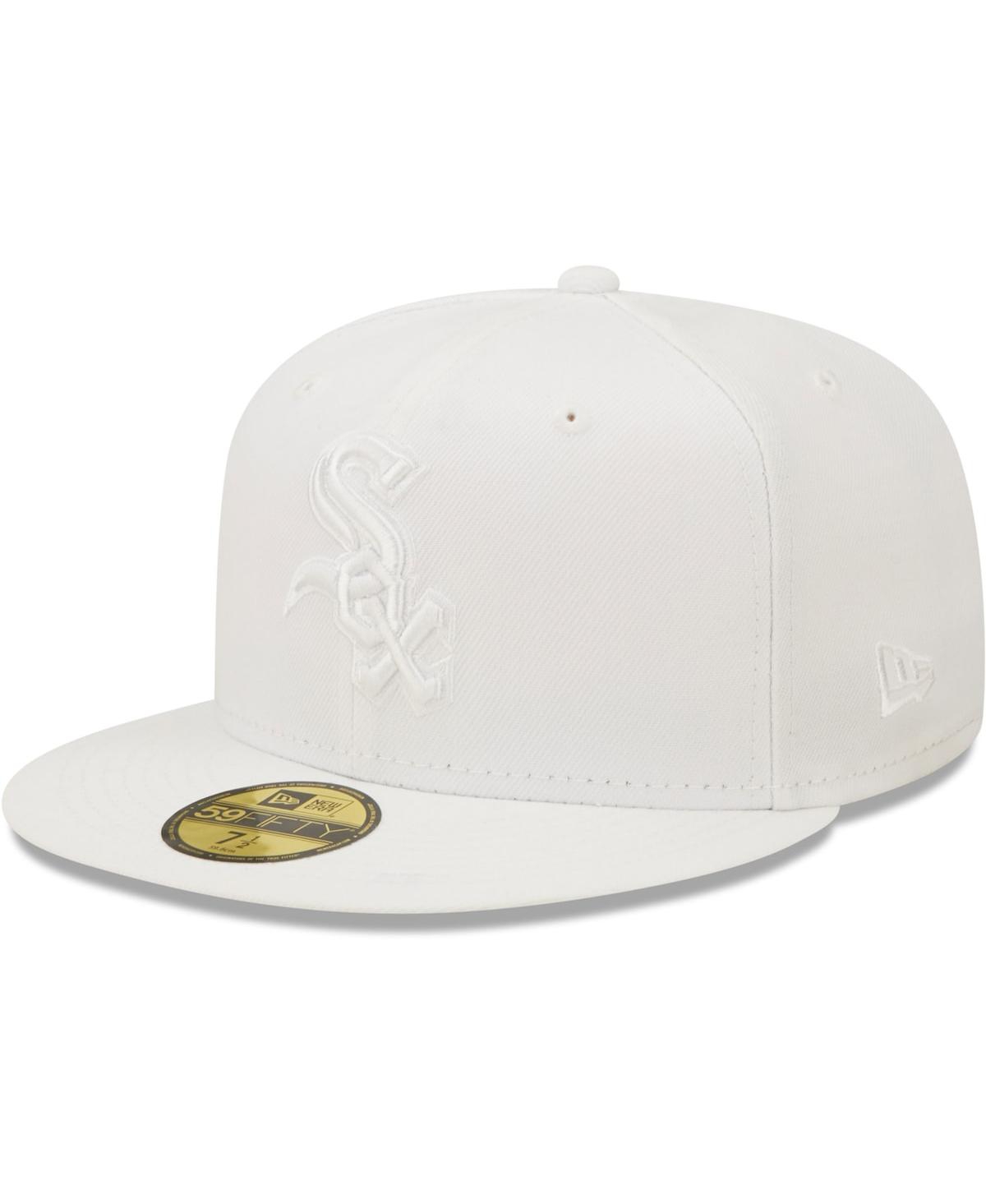 Shop New Era Men's  Chicago White Sox White On White 59fifty Fitted Hat