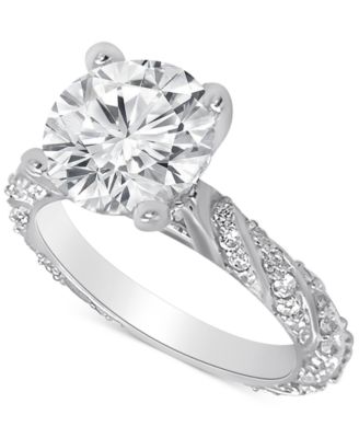 Certified Lab Grown Diamond Solitaire Twist Engagement Ring (3-1/2 ct.  t.w.) in 14k Gold