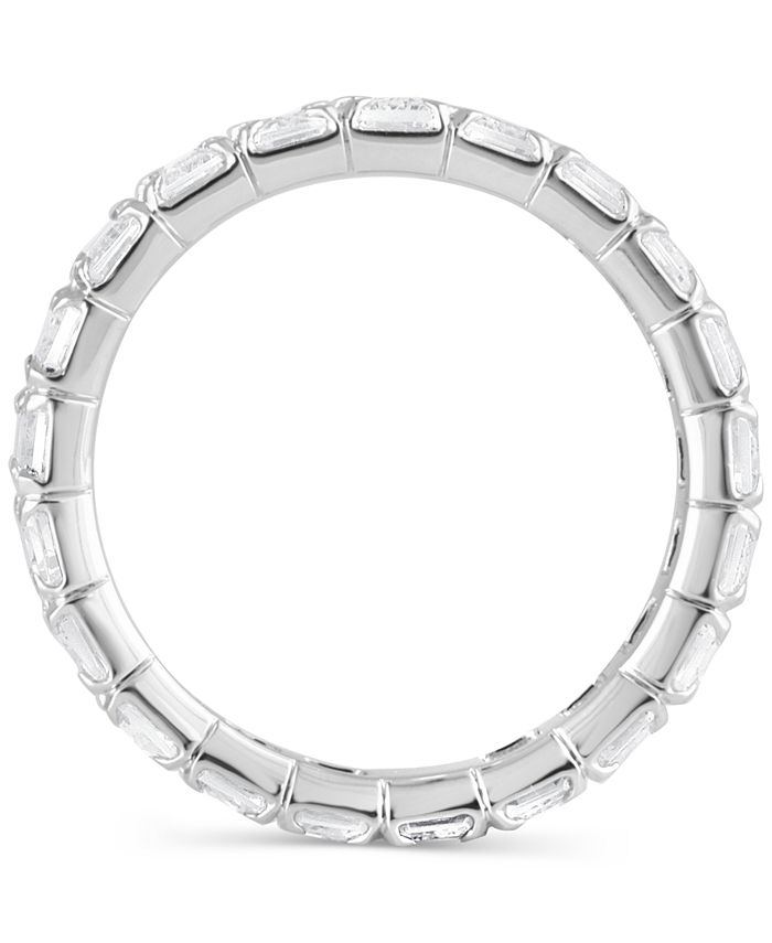 Badgley Mischka Certified Lab Grown Diamond EmeraldCut Eternity Band