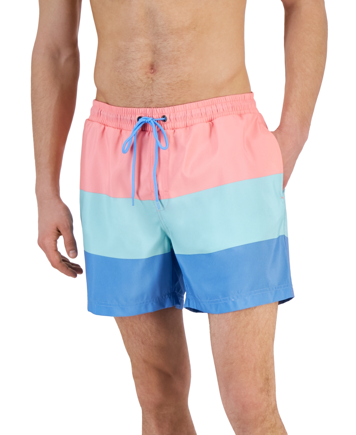 Men's Colorblocked 7 Swim Trunks, Created for Macy's