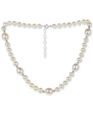 Macy's - Freshwater Pearl (6-9mm) Choker Necklace, 14" + 2" extender
