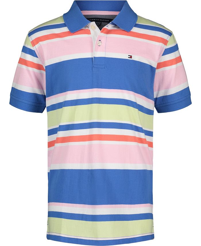 Tommy Big Boys Multi Stripe Polo Shirt -