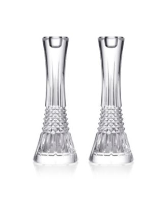 10" Lismore Diamond Candlestick, Set of 2