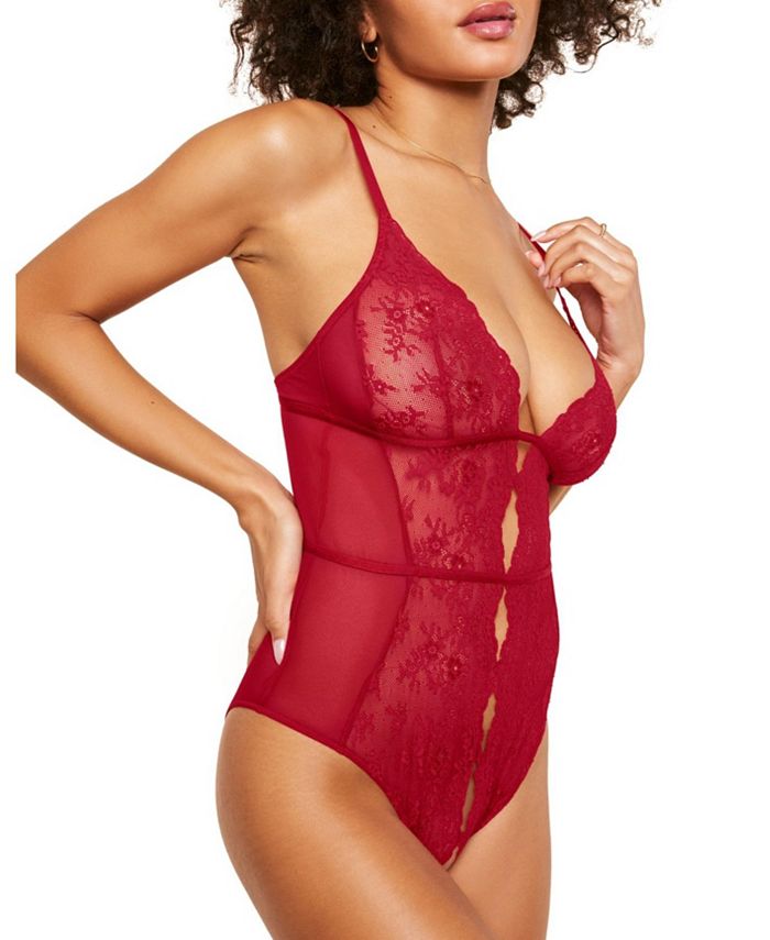 Buy Victoria's Secret Lipstick Red Lace Front Fastening Push Up