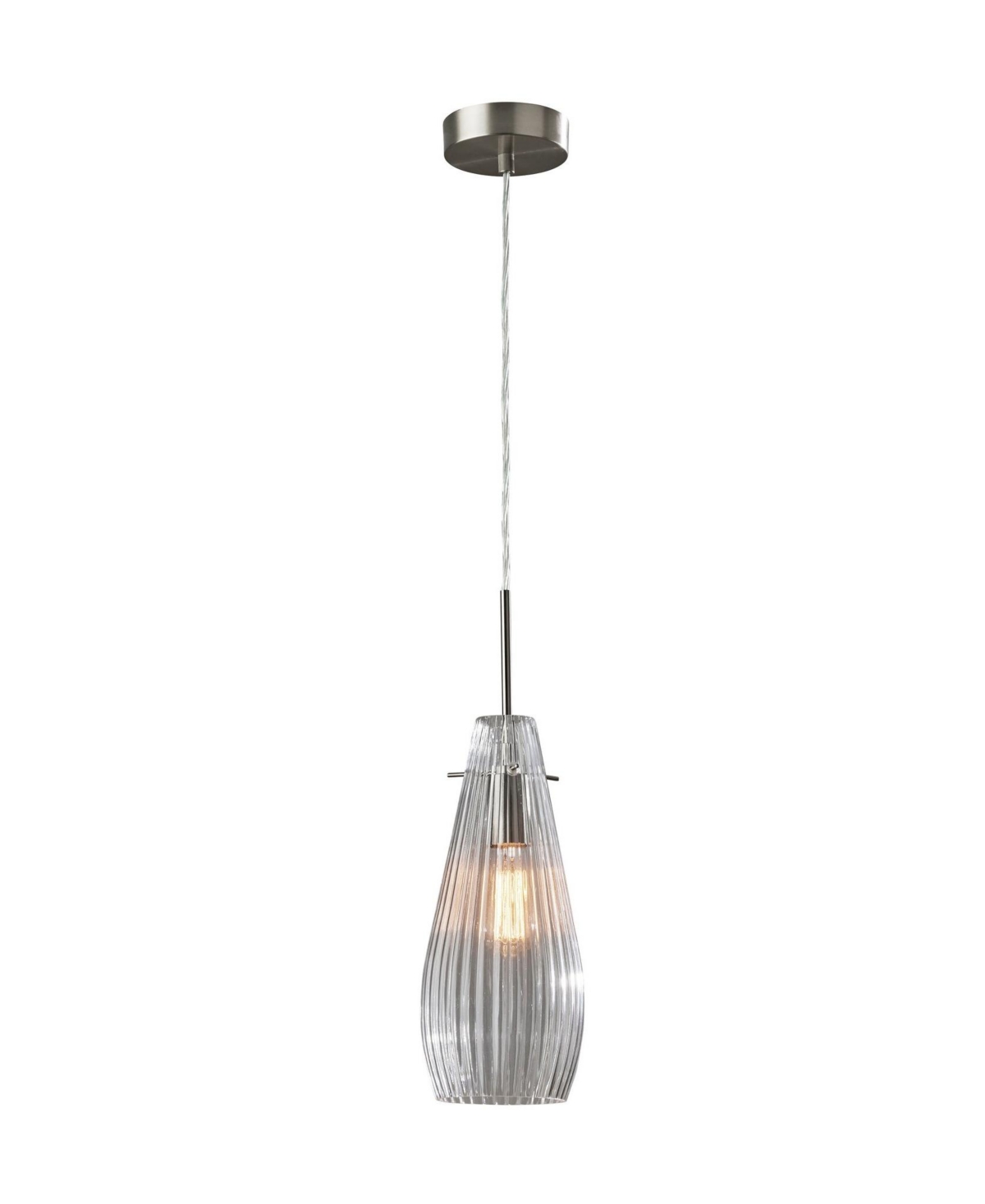 Adesso Layla Pendant Lamp In Brushed Steel