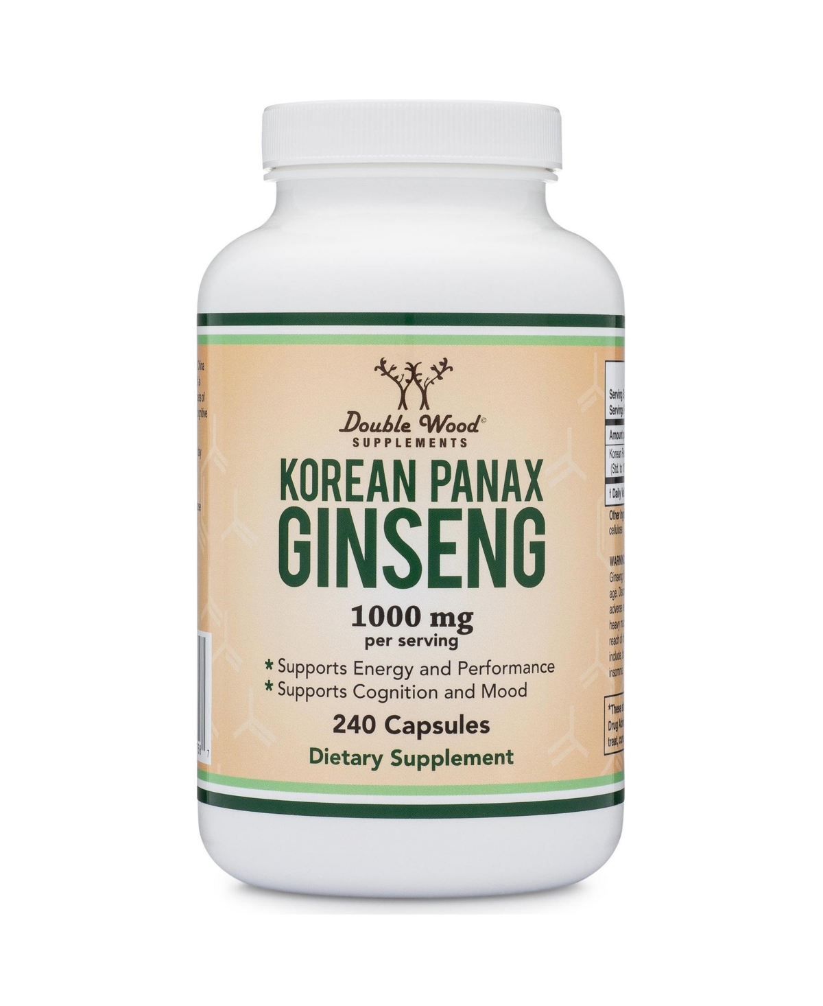 Korean Panax Ginseng - 240 capsules, 1000 mg servings