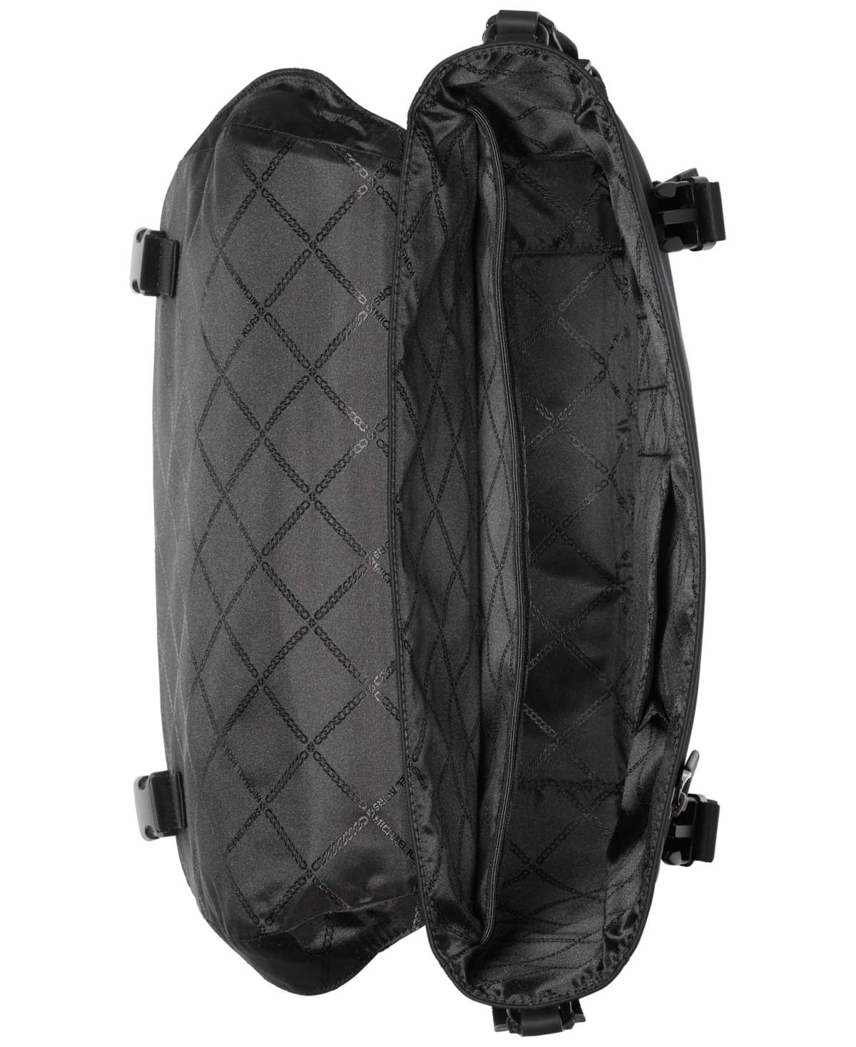 Shop Michael Kors Men's Malone Large Nylon Bike Bag In Black