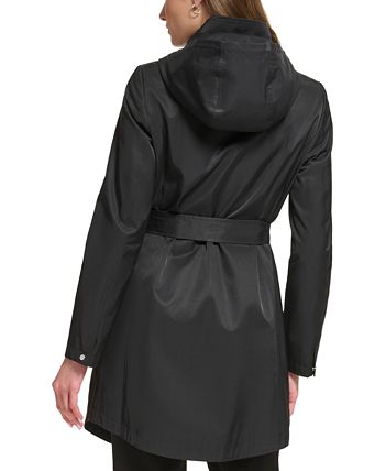 Permanent Inspiration Mangler Calvin Klein Women's Petite Zip-Front Hooded Belted Raincoat & Reviews -  Coats & Jackets - Women - Macy's