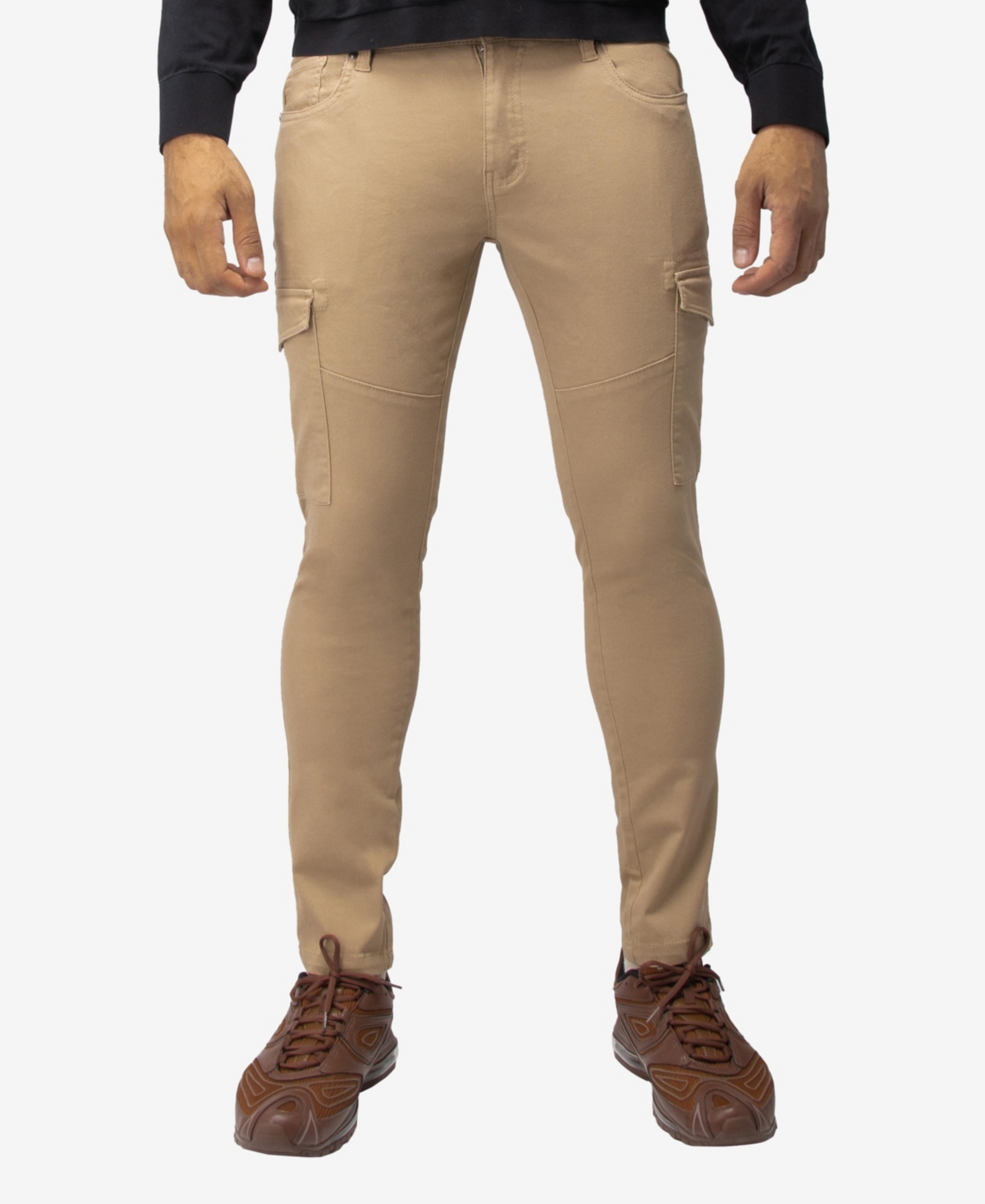 Shop X-ray Men's Slim Fit Commuter Chino Pant With Cargo Pockets In Khaki