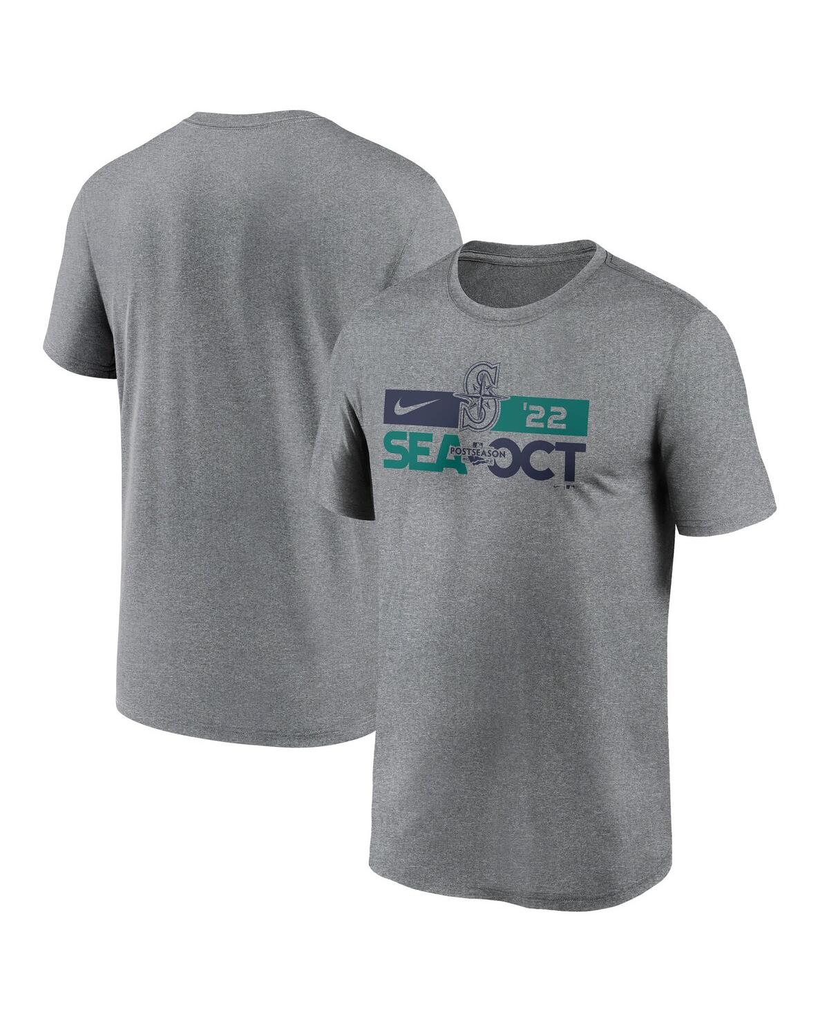 Men's NikeSeattle Mariners 2022 Postseason T-shirt - Heather Charcoal