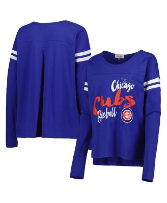 Women's Royal Chicago Cubs Free Agent Long Sleeve T-shirt