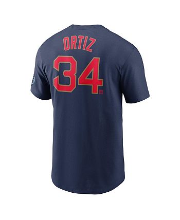 Men's Nike David Ortiz Gold Boston Red Sox Name & Number T-Shirt Size: Large