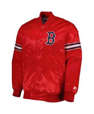 Men's Red Boston Red Sox Pick and Roll Satin Varsity Full-Snap Jacket