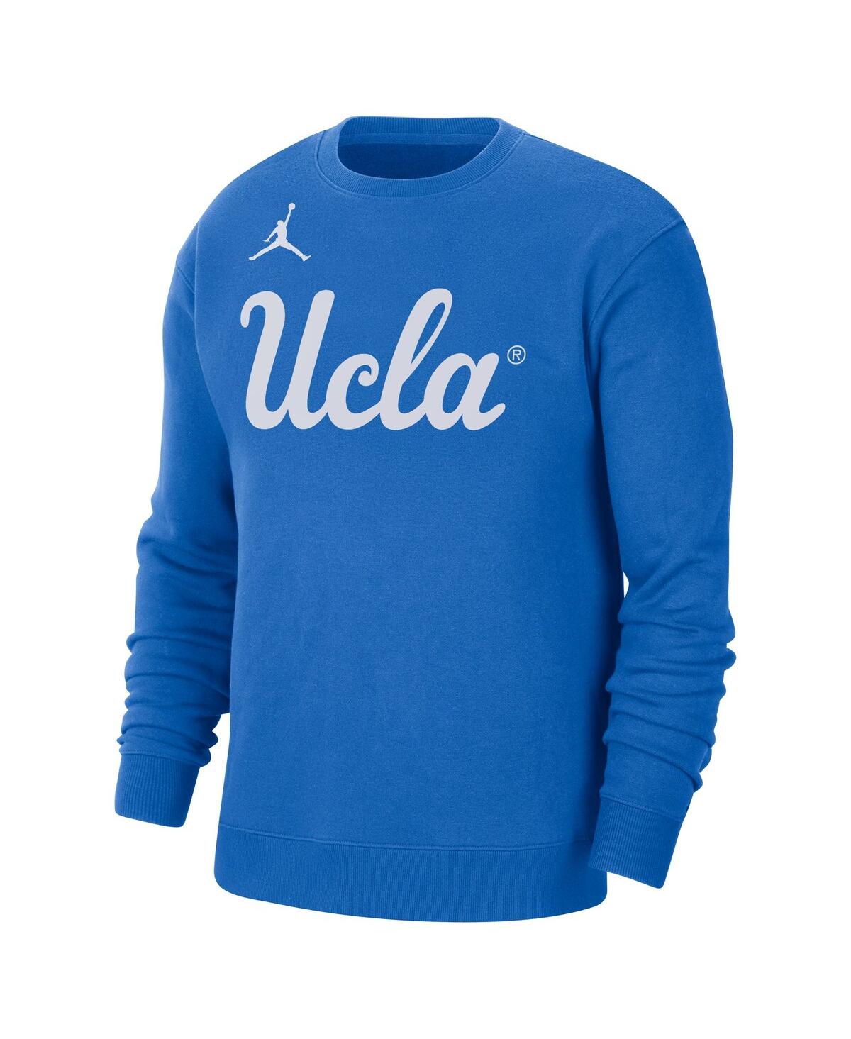 Shop Jordan Men's  Blue Ucla Bruins Wordmark Pullover Sweatshirt