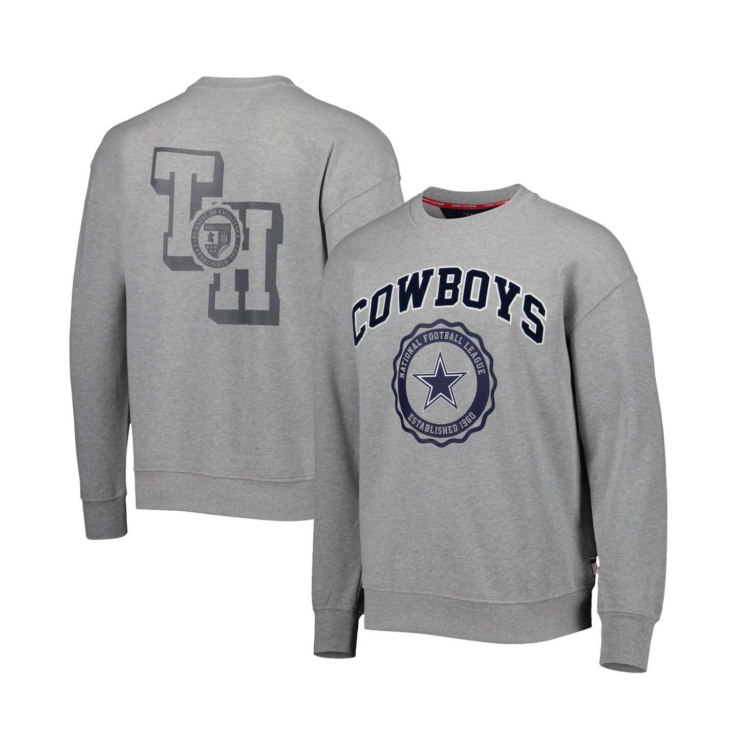 Мужская толстовка Tommy Hilfiger Heather Gray Dallas Cowboys Ronald Crew — фото 5