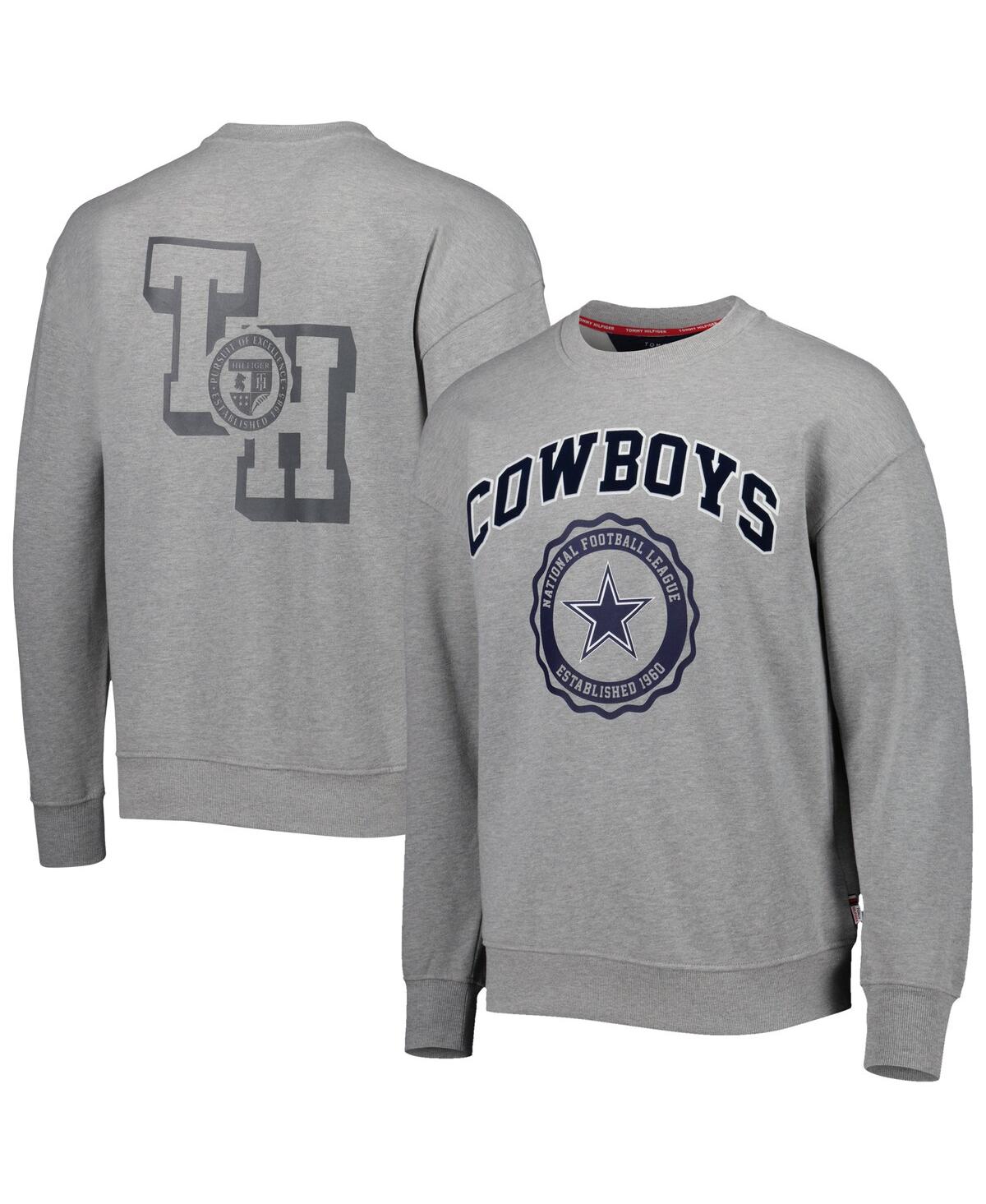 Shop Tommy Hilfiger Men's  Heather Gray Dallas Cowboys Ronald Crew Sweatshirt