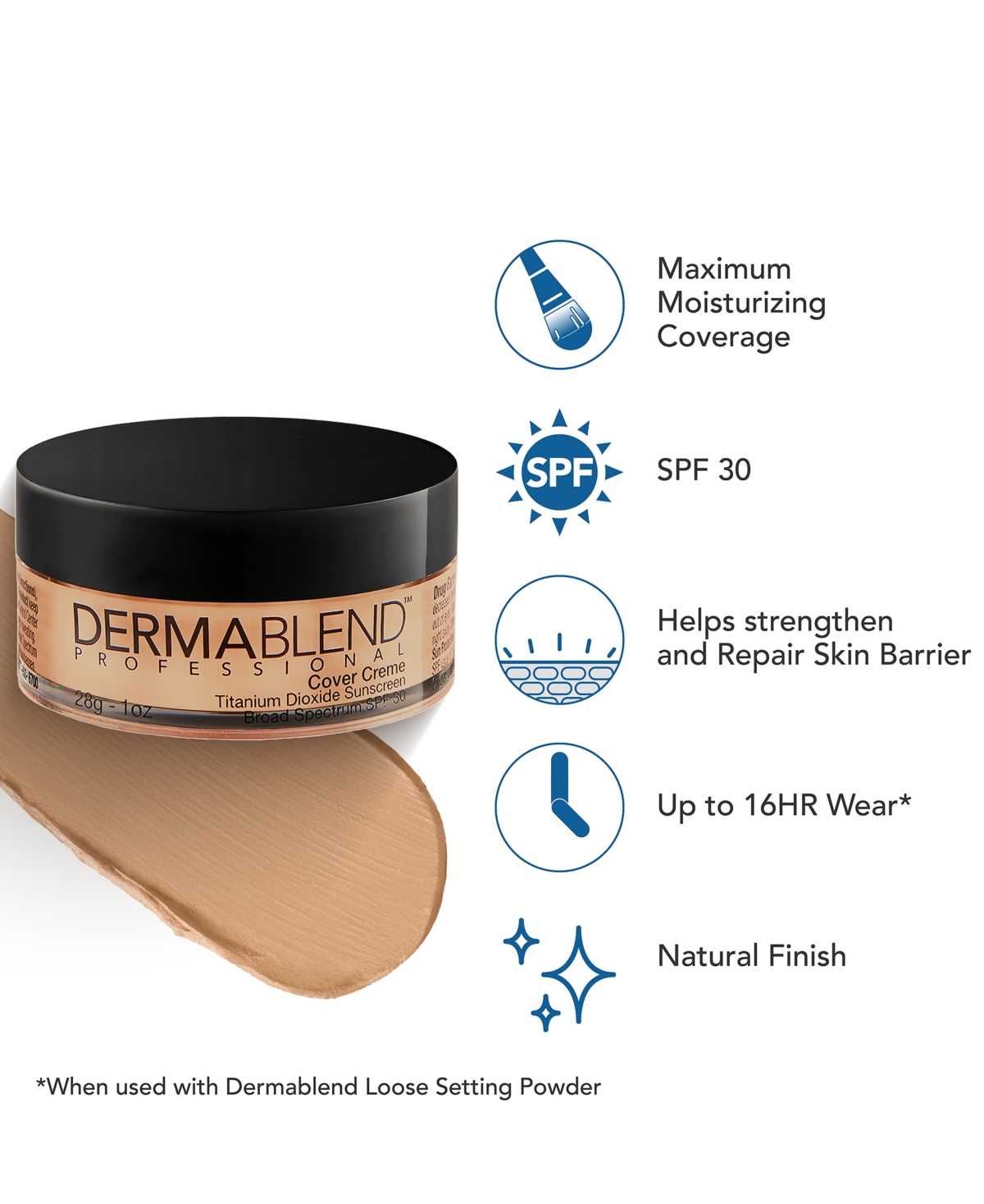 Dermablend Cover Creme Spf 30, 1 Oz.