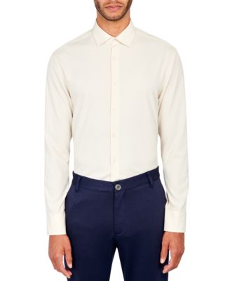 ConStruct - Men's Slim-Fit Solid Performance Stretch Cooling Comfort Dress Shirt
