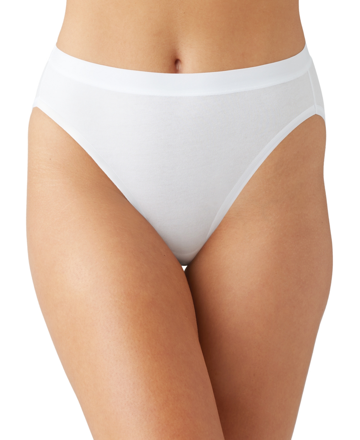 Shop Wacoal Women's Understated Cotton Hi-cut Underwear 879362 In White