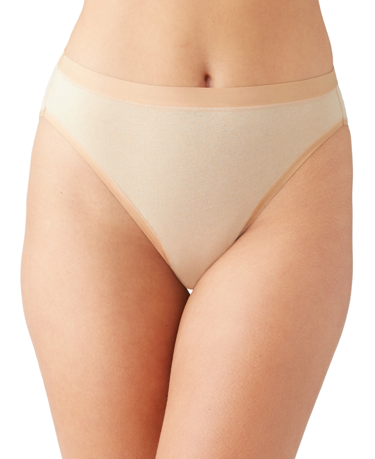 Shop Wacoal Women's Understated Cotton Hi-cut Underwear 879362 In Sand