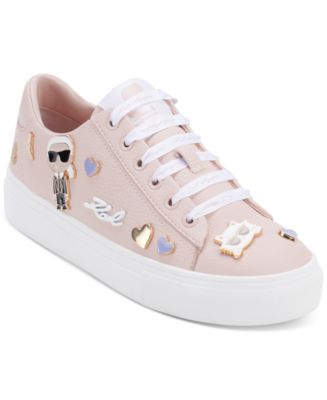 KARL LAGERFELD PARIS Women's Cate Lace-Up Embellished Low-Top