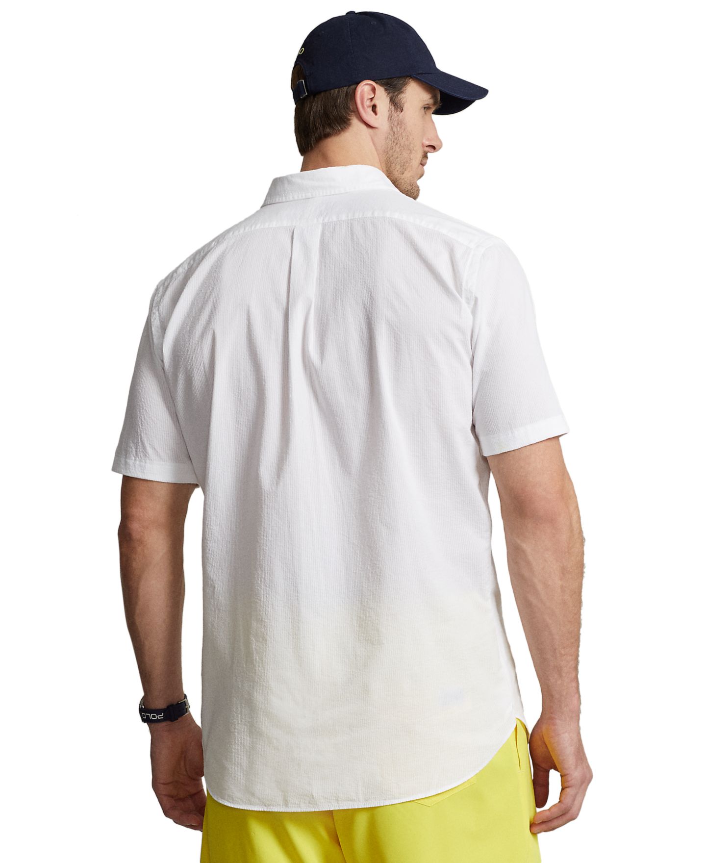 Мужская рубашка Polo Ralph Lauren Big & Tall Seersucker, цвет: Белый — фото 2