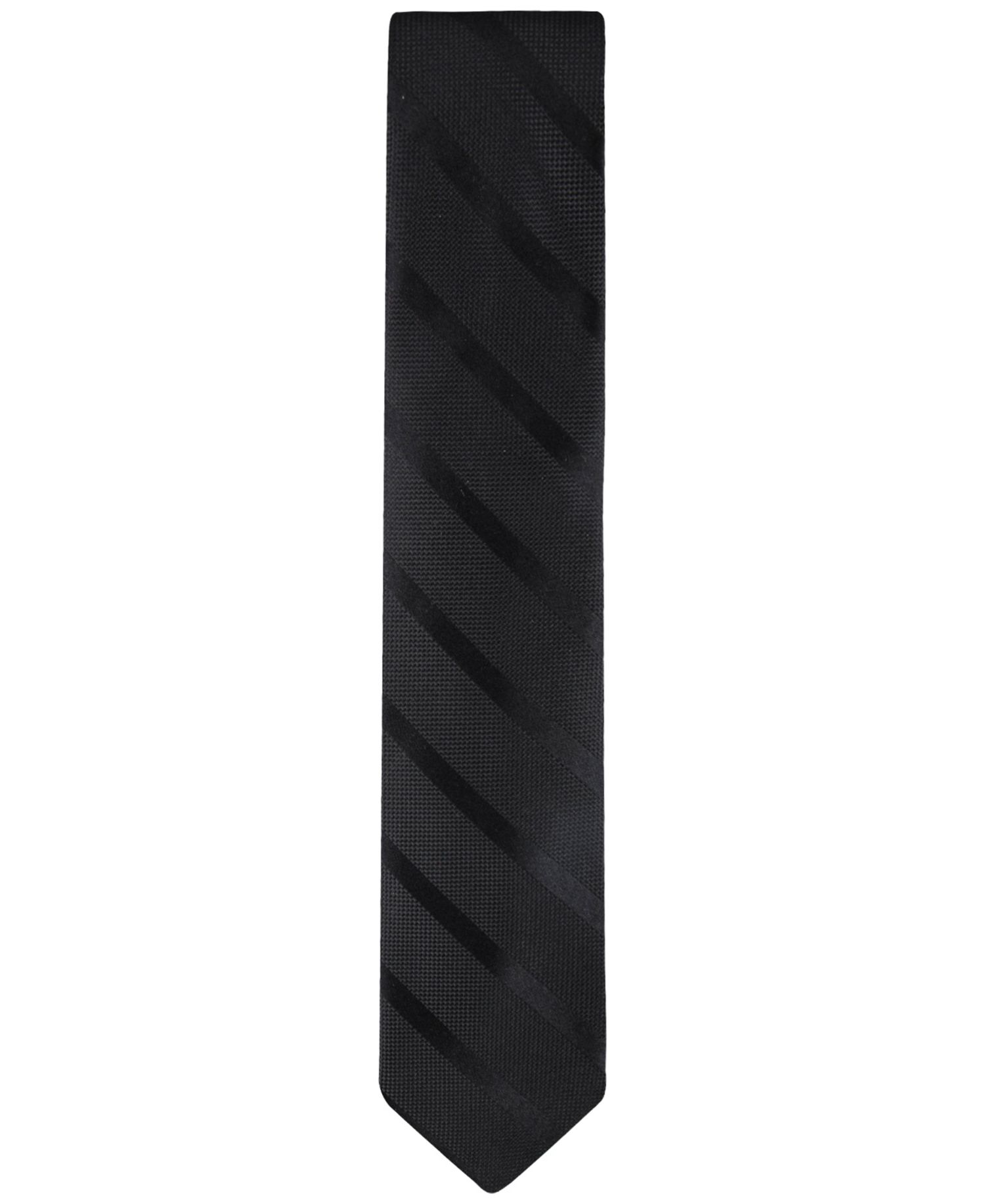 Men's Solid Textured Stripe Tie
