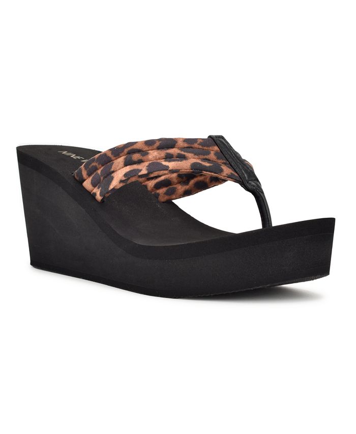 Nine West Women's Spins Platform Wedge Thong Sandals Macy's