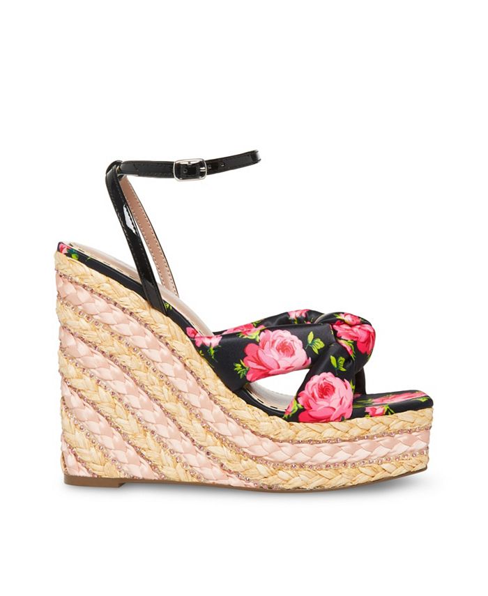 Betsey Johnson Women's Pansie Floral Wedge Sandals - Macy's
