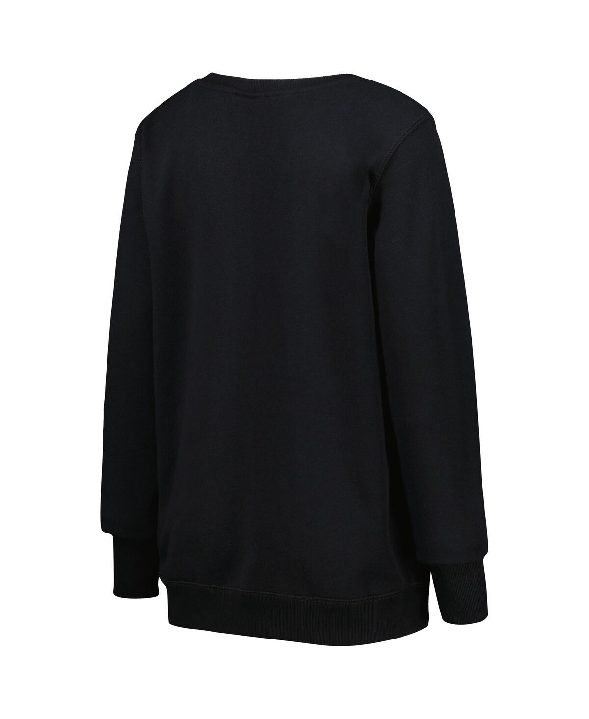 Shop Cuce Women's  Black Seattle Seahawks Sequin Logo V-neck Pullover Sweatshirt