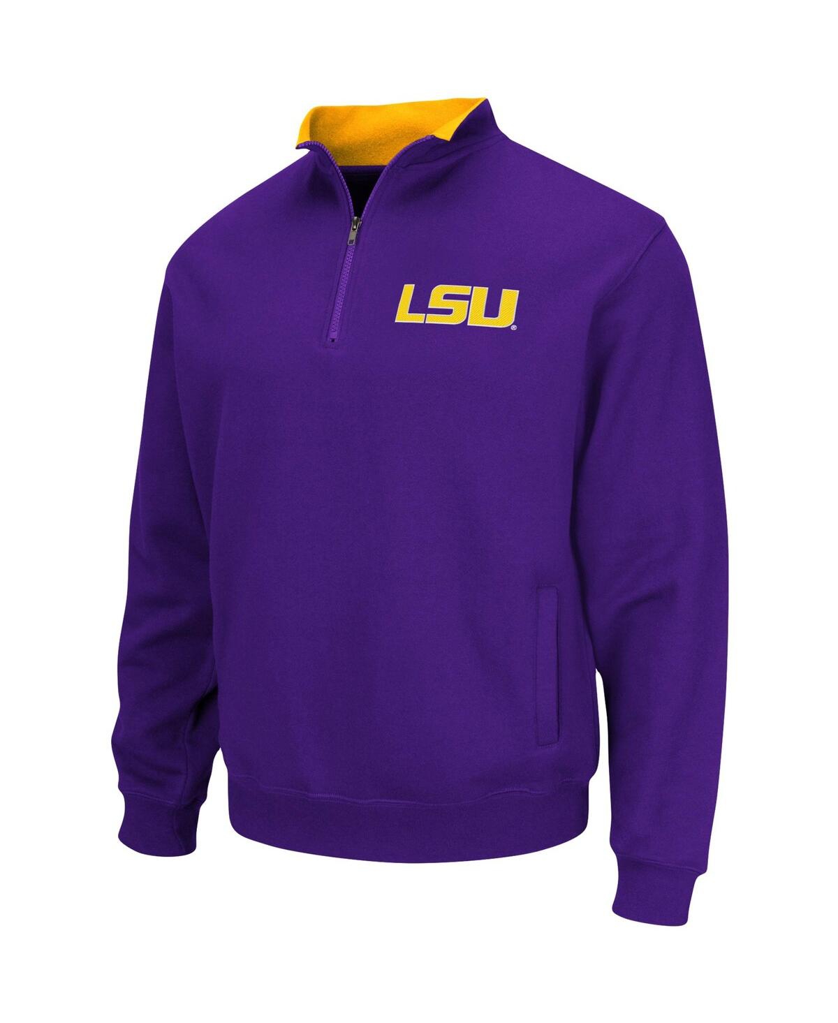 Men's ColosseumLsu Tigers Big and Tall Tortugas Quarter-Zip Jacket - Purple