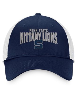 Men's Navy, White Penn State Nittany Lions Breakout Trucker Snapback Hat