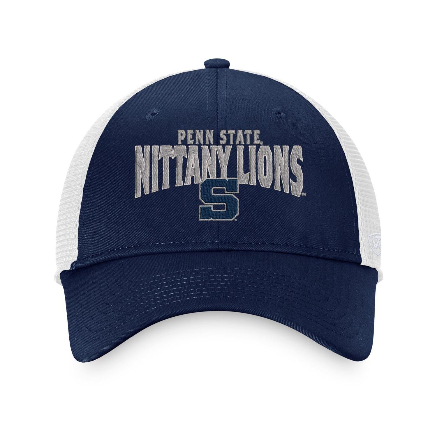 Men's Navy, White Penn State Nittany Lions Breakout Trucker Snapback Hat