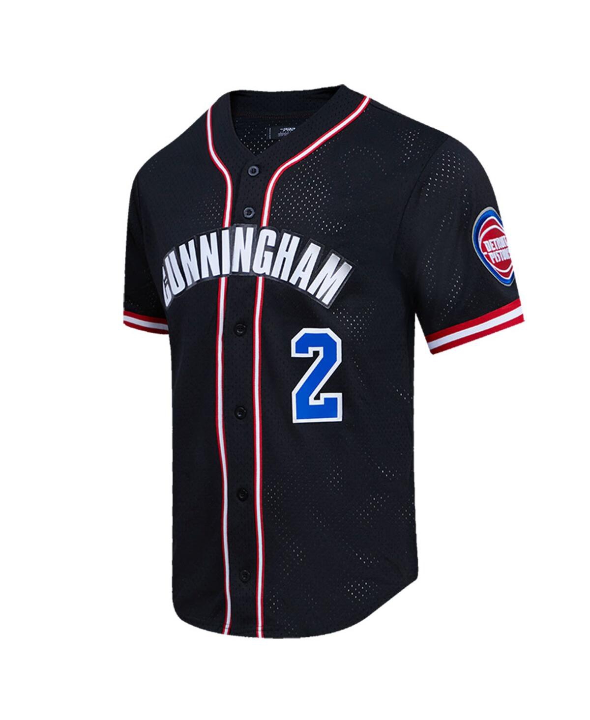 Shop Pro Standard Men's  Cade Cunningham Black Detroit Pistons Capsule Player Baseball Button-up Shirt