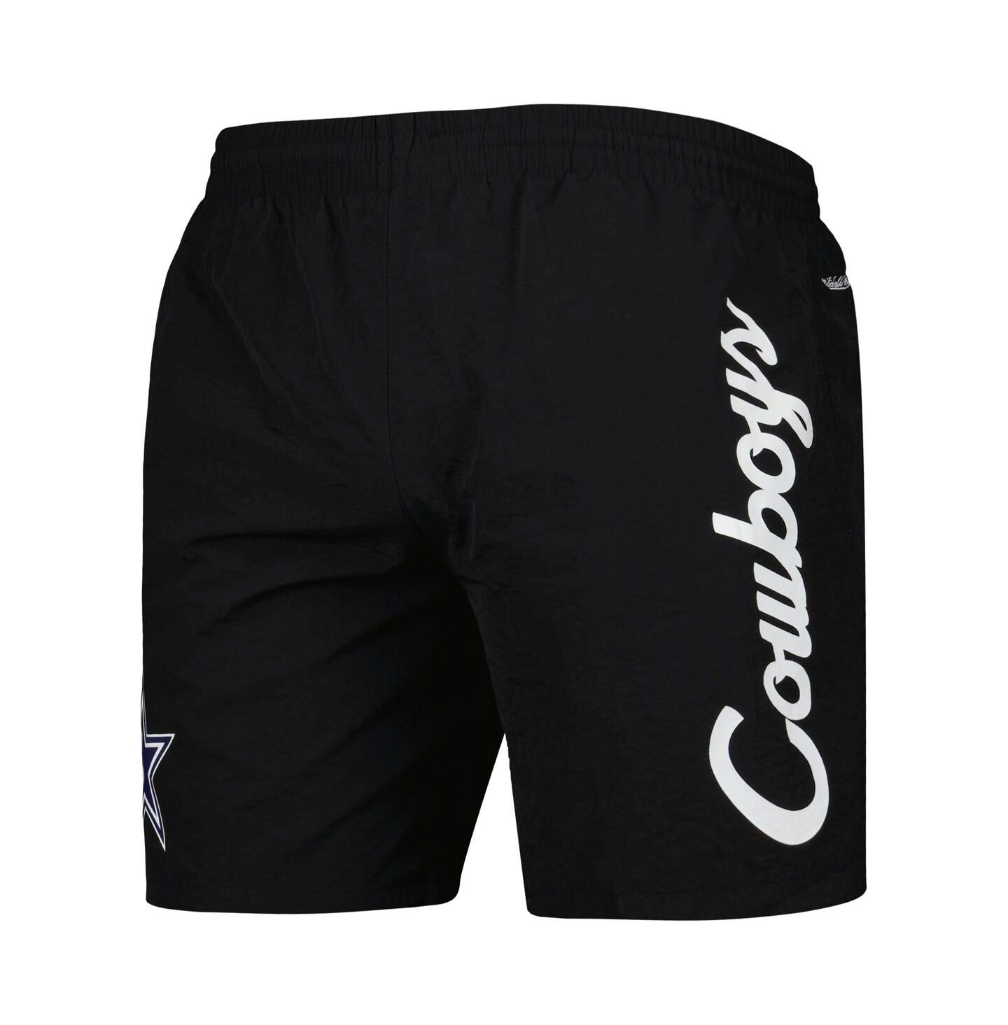 Мужские шорты Mitchell & Ness Black Dallas Cowboys Team Essentials Nylon — фото 3