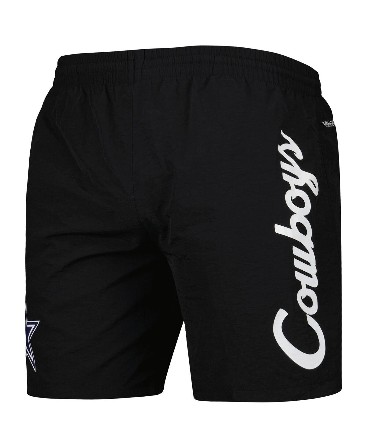 Mitchell & Ness Men's  Black Dallas Cowboys Team Essentials Nylon Shorts In Black
