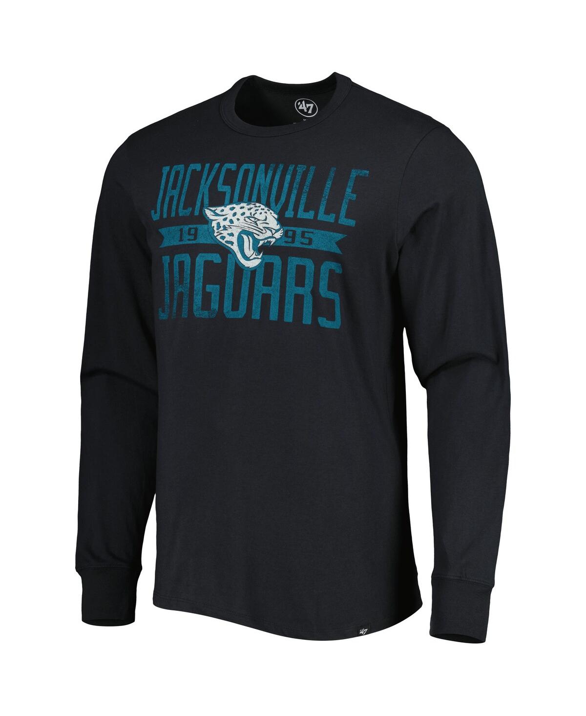 Men's '47 BrandJacksonville Jaguars Brand Wide Out Franklin Long Sleeve T-shirt - Black