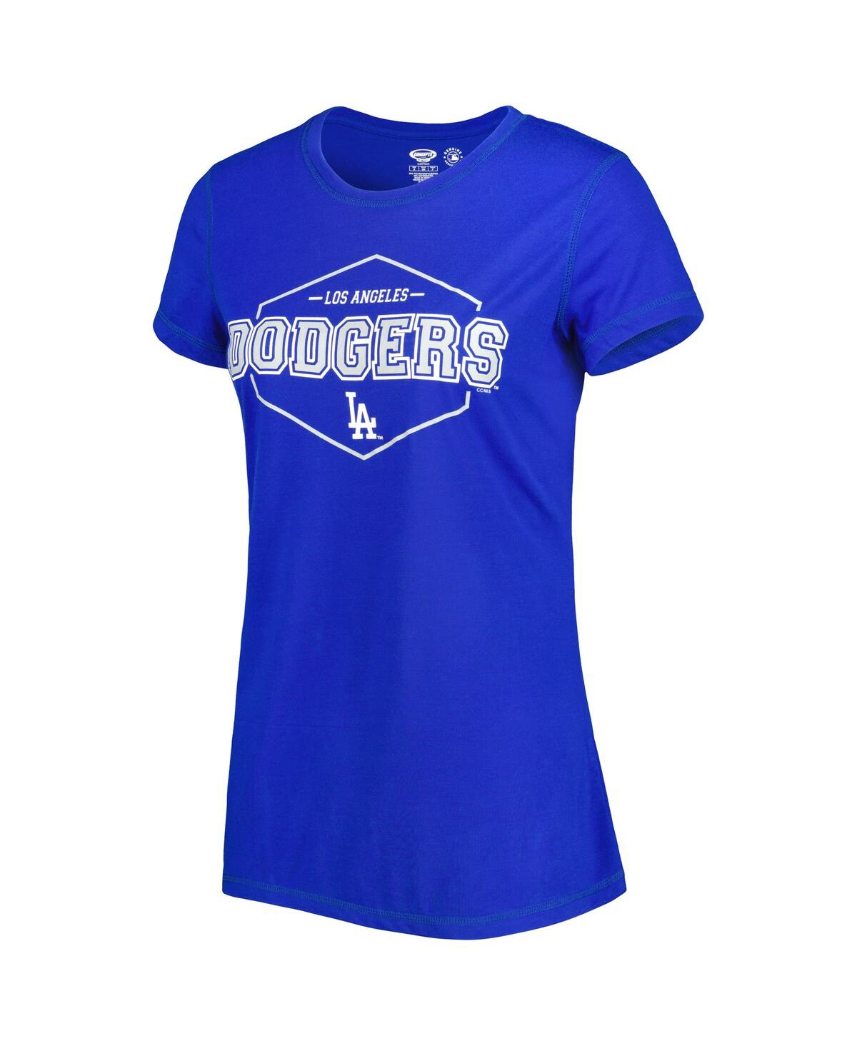Shop Concepts Sport Women's  Royal Los Angeles Dodgers Badge T-shirt And Pajama Pants Sleep Set