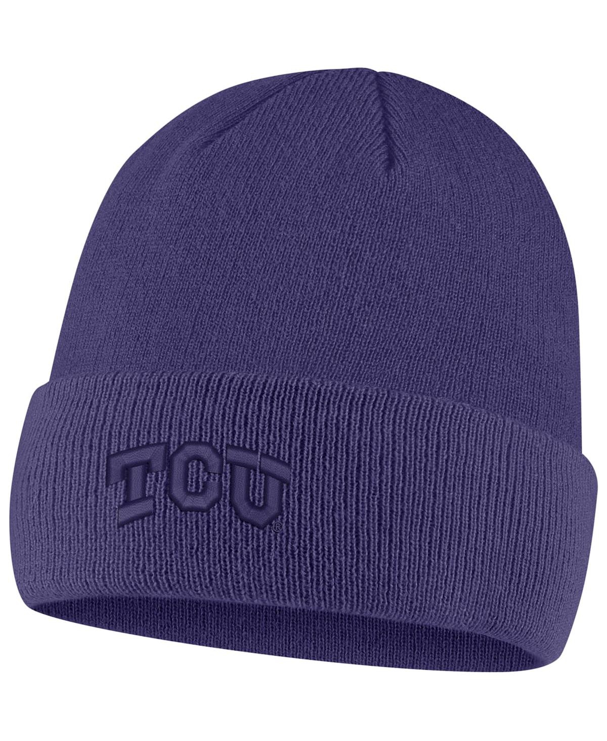 Nike Men's  Purple Tcu Horned Frogs Tonal Cuffed Knit Hat