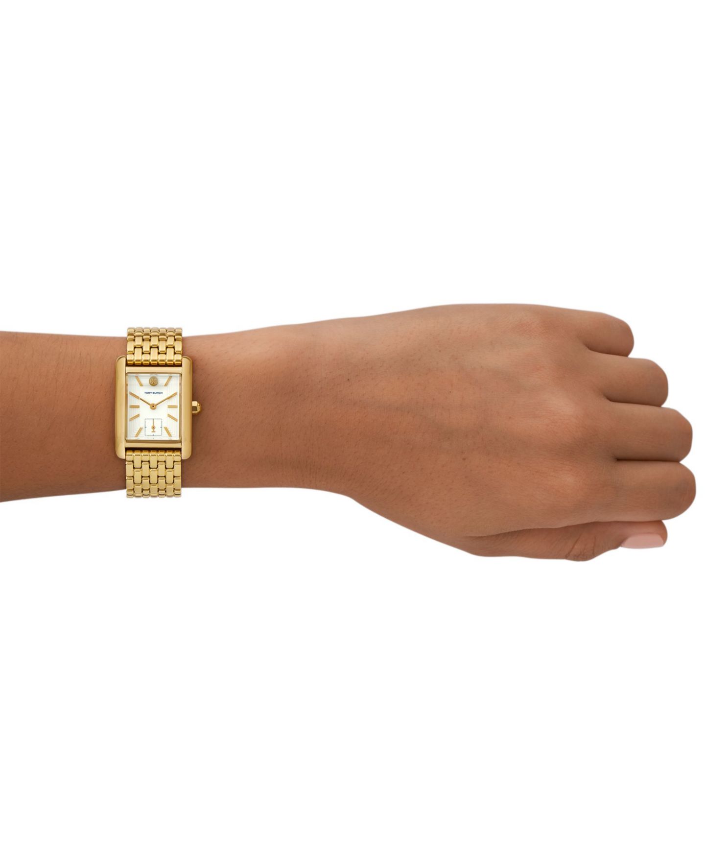 Женские часы Tory Burch Eleanor Gold-Tone Stainless Steel Bracelet Watch 34mm — фото 4